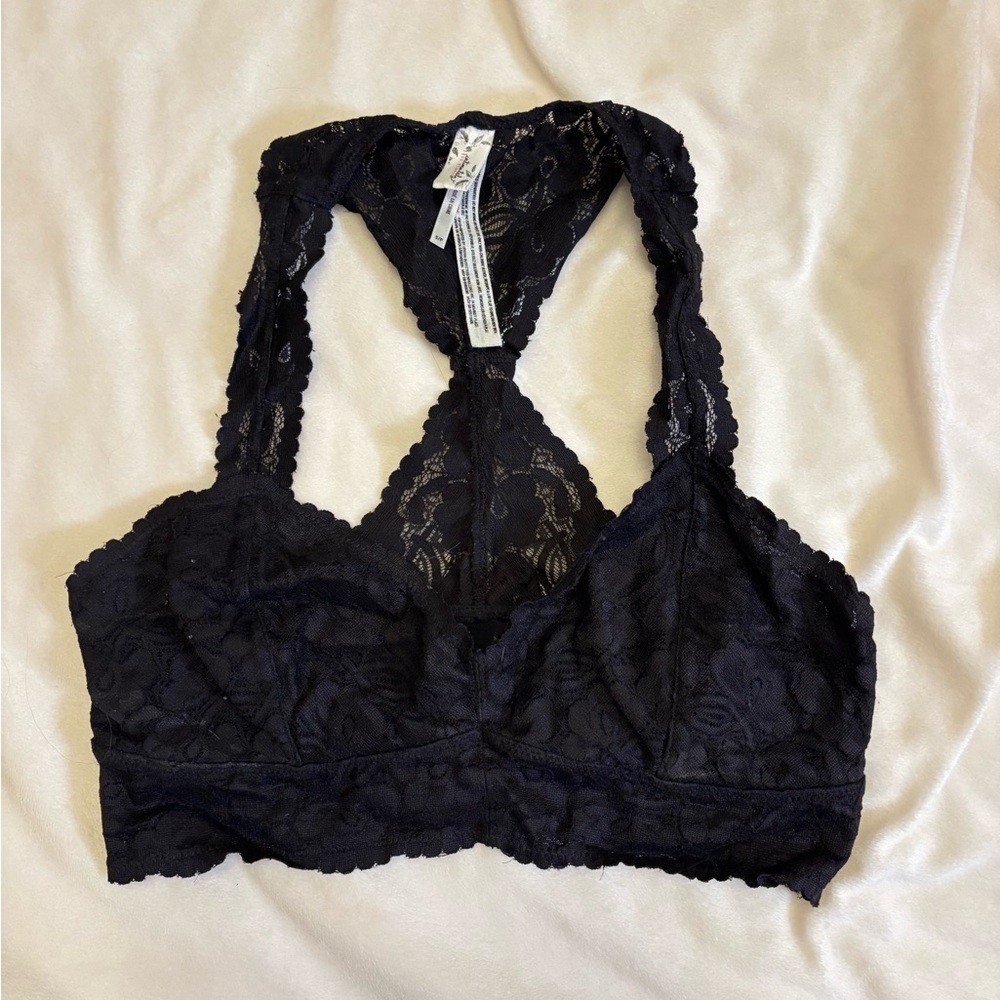 Elegant Black Lace Racerback Bralette